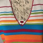 Evan Picone  vintage cotton sleeveless sweater tank multi stripe XL Photo 1