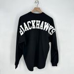 Spirit Jersey NEW Blackhawks Oversized Long Sleeve T-Shirt Black Women's S Photo 3