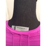 Athleta  Small S Purple Partial Zip Front Short Sleeve Top Womens Photo 3