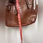 Dana Buchman  Brown Croc-Embossed Shoulder Bag Photo 4