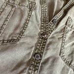 EXPRESS Super Cute and Light M  Army Green Dress 3/4 sleeve Photo 2