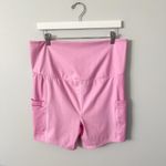 Free People Movement  x Hatch Maternity High-Waisted Shorts in Pink Orchid Photo 5