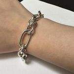 Women’s Signed Best Silver Tone Chain Bracelet 8 Inch Photo 0