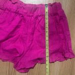 Hot pink ‘New in’ linen ruffle shorts(w inner lining) ladies Large Photo 2
