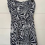 Caribbean Joe Women’s Medium Navy White Strapless Maxi Dress New Photo 0