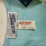 Lily Of France  Blue Satin‎ Lace Trim Short Sleeve Nightgown Medium Photo 2