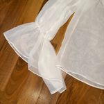Beulah  women’s sheer ruffle‎ top with wide sleeve glam going out size medium Photo 1