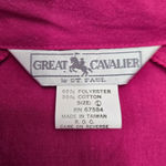 Vintage 80s Hot Pink Tracksuit Set Half Zip Jacket Straight Leg Pants Size Large Photo 5