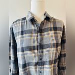 American Eagle  Outfitters Black and Gray Boyfriend Super Soft Plaid Shirt Size M Photo 2