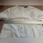 ZARA  XS Oversized Cropped Tie front Knot Embroidered Cotton Shirt Photo 5