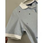 Brooks Brothers  Blue & White Striped Polo Shirt Coastal Beach Details Size XL Photo 7