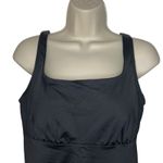 Lands End Black Tummy Control Square Neck Tankini SWIM TOP Size 10 DDD 522667 Black Photo 1