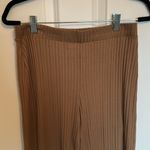 H&M Adorable wide leg tan ribbed pants size medium Photo 1