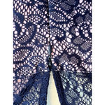 Motherhood Maternity  Pink with Blue Lace Overlap Baby Shower Dress Size: Medium Photo 6