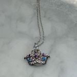 Diamonique's Disney Colorful Princess Tiara 18" Pendant Necklace Sterling Silver Photo 4