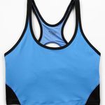 Athleta New  L Intention Crop Bra Cornflower Blue Black Large Cup A-C Photo 6
