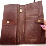 Salvatore Ferragamo  Vera Ribbon Wallet Brown and Gold Photo 6