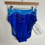 TARA GRINNA BLUE/TURQ/GOLD high waist bikini bottoms and padded top size 13 a/b Blue Photo 7