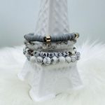 Fearless Arm Candy Beaded Bracelet Gray Photo 3