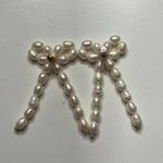 Boutique Beaded Pearls Bow Stud Earrings Photo 2