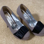 Light In The Box Women’s Gray Suede Shoes with Black Fabric Design on Front Size EU 37 Photo 0