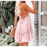 Storia  Women's Mini Dress Babydoll Swing Blush Ruffled Empire Waist Feminine S Photo 10