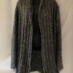 kim rogers  heather charcoal grey crocheted sweater over jacket Photo 0