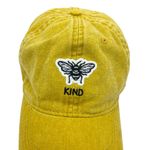 Bee Kind Yellow Gold Baseball Hat Strapback Embroidered Cap Photo 4