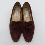 Vintage Calico Elegant Brazil Suede Leather Chocolate Brown Low Heel Pumps 8.5 Photo 1