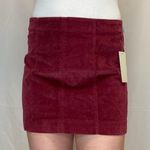 Jolt Women's Short Cord Corduroy Mini Skirt 11 30 Red Maroon Merlot Wine Zipper Photo 0