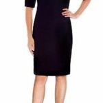 Mario Serrani Short Sleeve Ribbed Black Dress Size S Photo 0