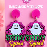 Spooky Squad Ghost Earrings π»π Pink Girly Halloween Aesthetic Photo 0