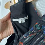 Veronica Beard  Womens Silk Metallic Floral Black Open Back Multi Kailani Top 8 Photo 9