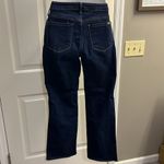 Eddie Bauer Dark Wash Curvy Bootcut 5-Pocket Tan Contrast Stitching Jeans-Size 8 Photo 7