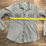 Love, Fire Love FIRE 100% cotton denim style button down with roll up sleeves - S/M Photo 9