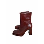Jeffrey Campbell  Maximal Boot in Brown Size 5 Leather Block Heel Side Zip NEW Photo 2