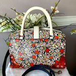 Coach  Mercer Satchel Floral Print Handbag with Red Accents Photo 2