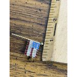Vintage Patriotic‎ Faux RHINESTONE USA Flag Pin Gold Photo 6
