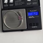 NATIVE AMERICAN 925 STERLING SILVER Navajo Stamped BRACELET Pink/Ruby Purple Photo 13
