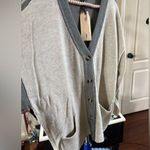 Knot Sisters  Gray and Cream Cardigan Photo 2