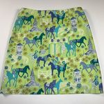 Lilly Pulitzer Vintage Kentucky Derby Churchill Downs Lined Skirt Horses Size 4 Photo 0