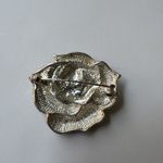 Lot Of 7 Various Gold Tone Embellished Vintage Brooches Costume Gems Working Pin Photo 9