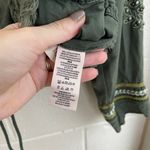 Free People Extreme Cropped Military Jacket Green Blogger Favorite Beaded Medium Photo 7