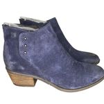 Josef Seibel Daphne 11 Blue Suede Ankle Boots W/ Inside Zipper & Faux Fur Lining Size 6 Photo 1