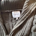 Pink Rose  Olive Green Cowl Neck Sweater Photo 1