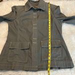 Vintage ie relaxed canvas jacket button front Size large cotton flap pockets Photo 8