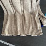 Love 21 Sweater Women Medium Wool Blend Crewneck Knit Pullover Tan Warm Comfort Brown Photo 2