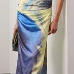 Jonathan Simkhai Hansel Midi Dress Marina Blue Print Size 0 Photo 0