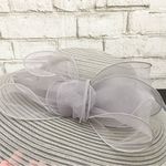 Vintage GIOVANNIO NY “Truly” Gray Wide Brim Dress Hat Derby Fascinator Hat Photo 12