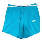 Nike Sportswear Women’s Essential French Terry Shorts Teal W/ White Logo Size M Photo 4